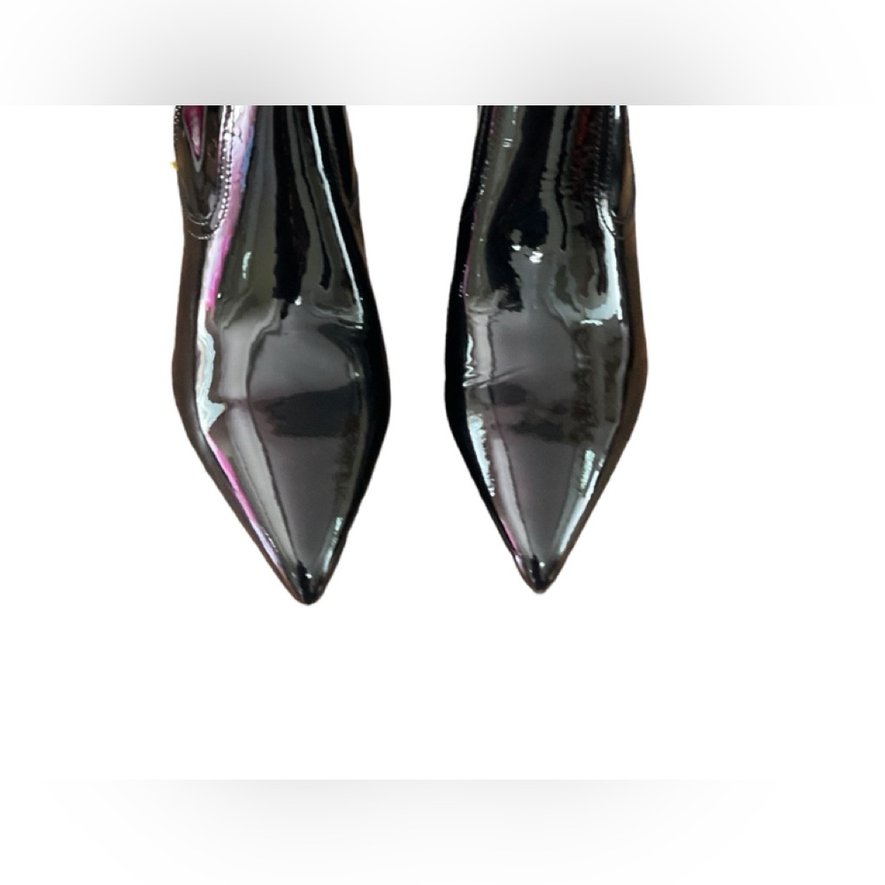 Paige Callan Bootie in Black Patent Leather 7.5